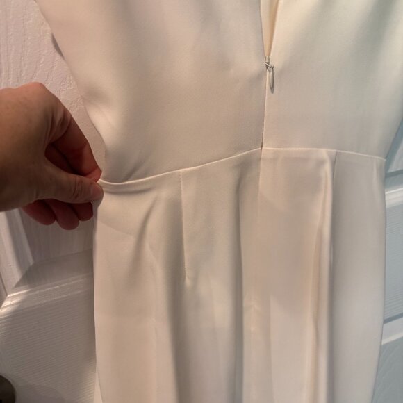 Amanda Uprichard Cream Ruched Sheath Dress - Picture 4 of 8